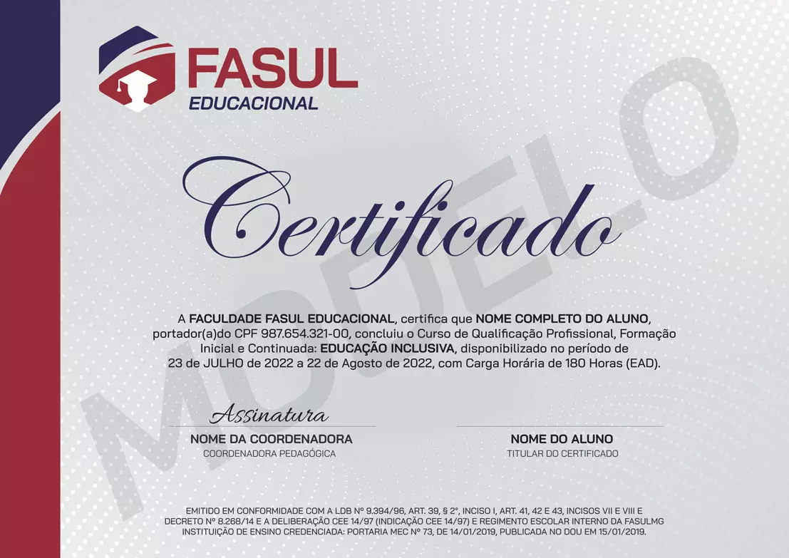 Cursos Grátis Certificados - Certificado FASUL Educacional